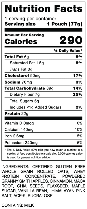 Oats Overnight Green Apple Cinnamon Nutrition Facts
