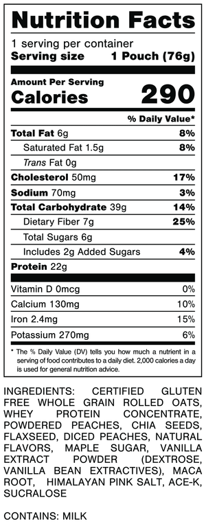 Oats Overnight Peach Upside Down Cake Nutrition Facts