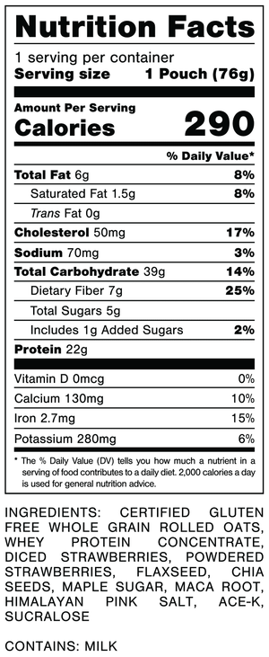 Oats Overnight Strawberries & Cream Nutrition Facts